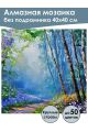 Алмазная мозаика без подрамника «Березы» 40x40 см