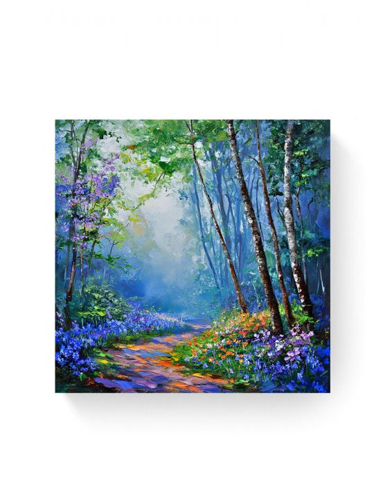 Алмазная мозаика на подрамнике «Березы» 40x40 см