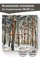 Алмазная мозаика на подрамнике «Зимний лес» 50x50 см