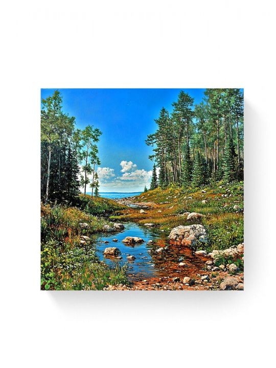 Алмазная мозаика на подрамнике «Побережье» 40x40 см