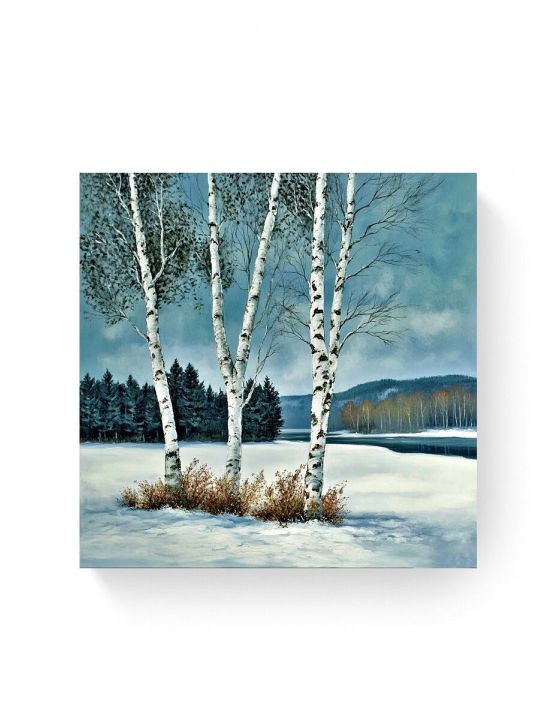 Алмазная мозаика на подрамнике «Зима» 40x40 см