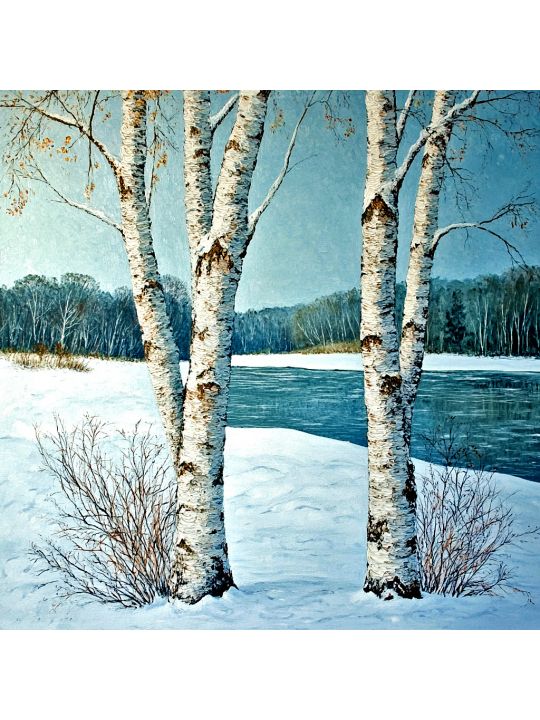Алмазная мозаика без подрамника «Зима» 40x40 см