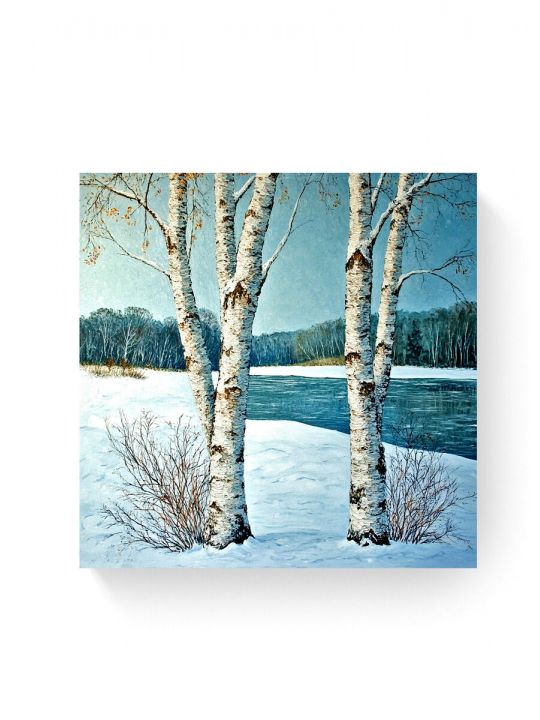 Алмазная мозаика на подрамнике «Зима» 30x30 см
