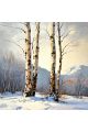 Алмазная мозаика без подрамника «Зима» 100x100 см