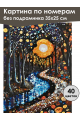 Картина по номерам без подрамника «Ночной парк» 35x25 см