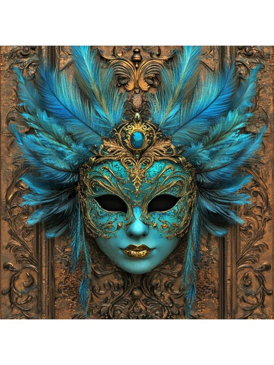 Алмазная мозаика без подрамника «Маскарад» 100x100 см