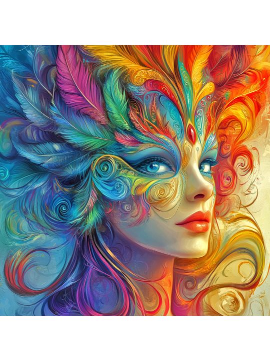 Алмазная мозаика без подрамника «Маскарад» 40x40 см
