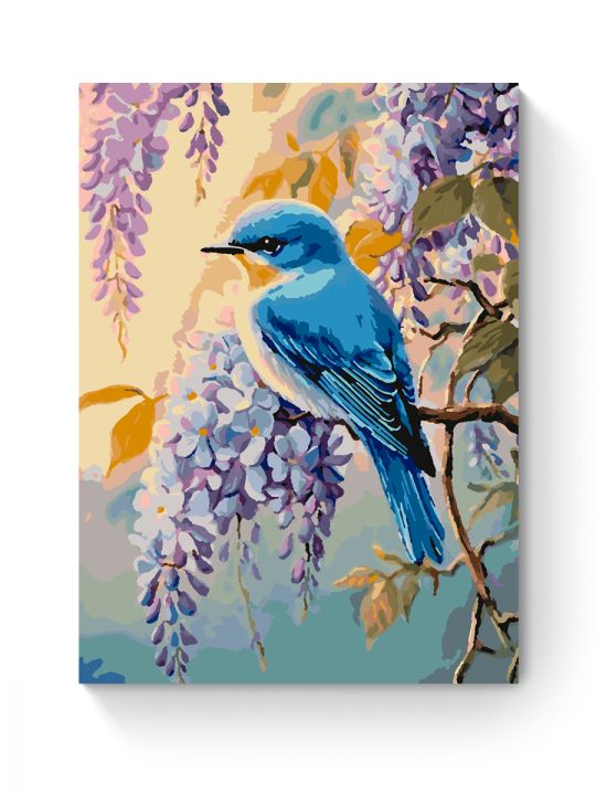 Картина по номерам на подрамнике «Птичка весны» 35x25 см Картина по номерам на подрамнике «Птичка весны» 35x25 см