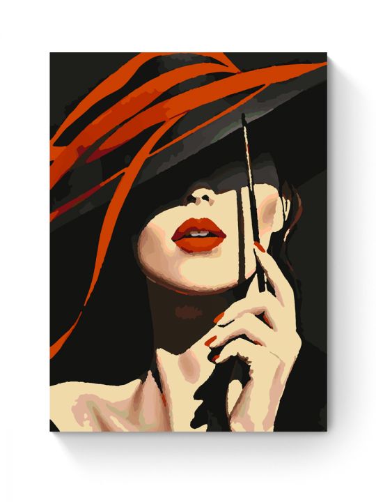 Картина по номерам на подрамнике «Леди Red» 25x20 см
