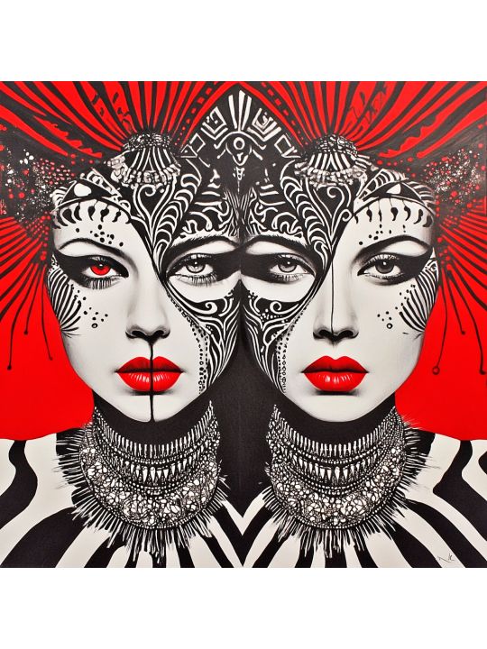 Алмазная мозаика без подрамника «Маскарад» 40x40 см