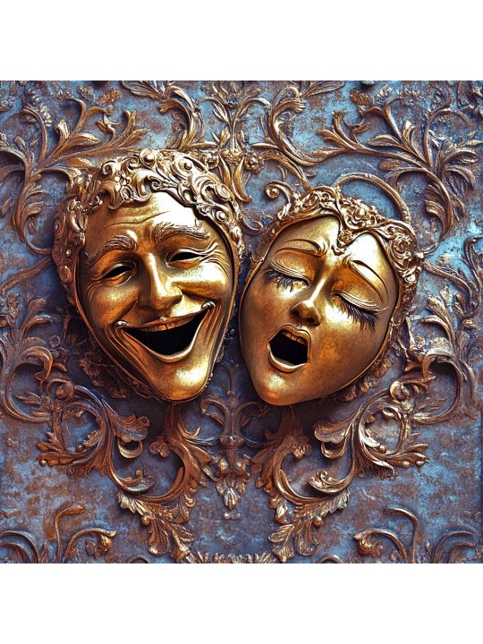 Алмазная мозаика без подрамника «Маскарад» 100x100 см