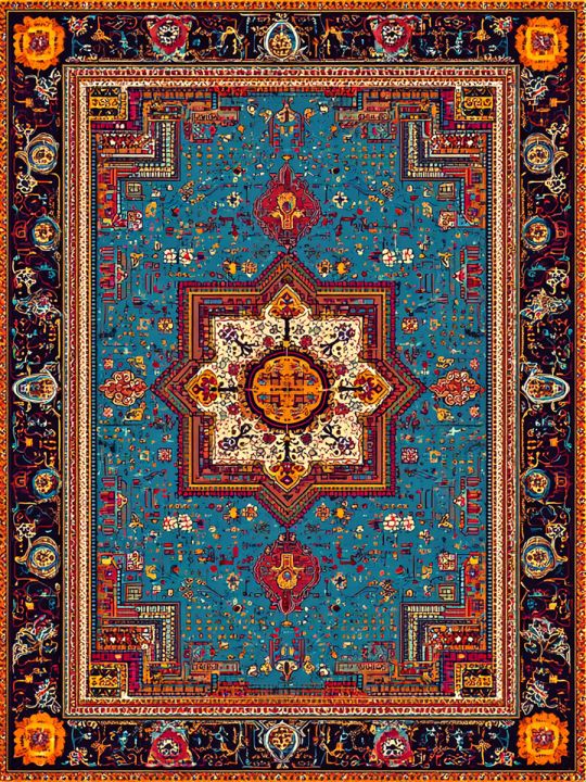 Алмазная мозаика без подрамника «Ковёр» 40x30 см