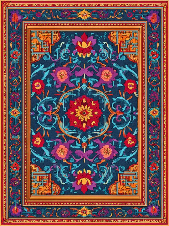 Алмазная мозаика без подрамника «Ковёр» 50x40 см