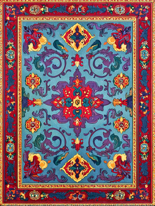 Алмазная мозаика без подрамника «Ковёр» 70x50 см