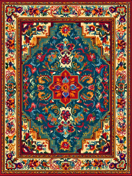 Алмазная мозаика без подрамника «Ковёр» 70x50 см