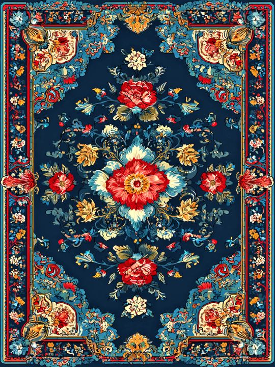 Алмазная мозаика без подрамника «Ковёр» 90x70 см