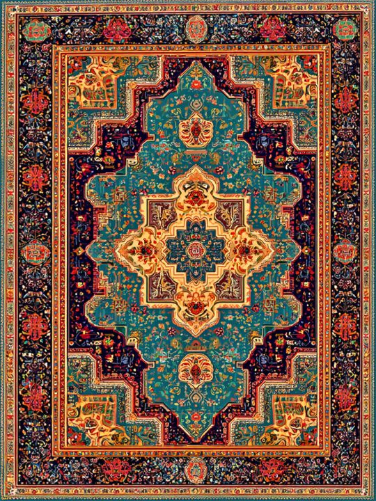 Алмазная мозаика без подрамника «Ковёр» 90x70 см