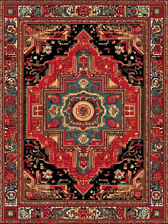 Алмазная мозаика без подрамника «Ковёр» 35x25 см