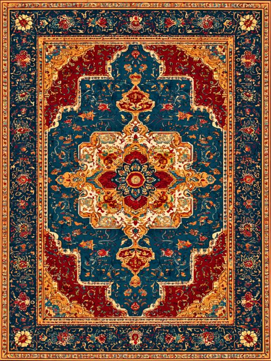 Алмазная мозаика без подрамника «Ковёр» 35x25 см