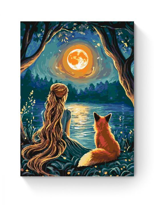 Картина по номерам на подрамнике «Зов луны» 70x50 см