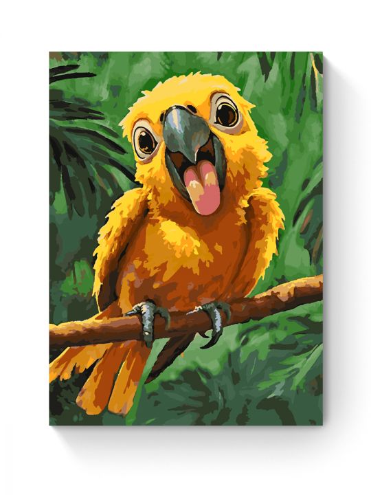 Картина по номерам на подрамнике «Попугайчик» 70x50 см
