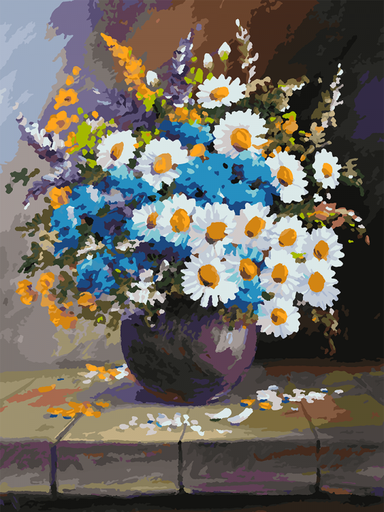 Картина по номерам на подрамнике «Полевые цветы» 70x50 см Картина по номерам на подрамнике «Полевые цветы» 70x50 см