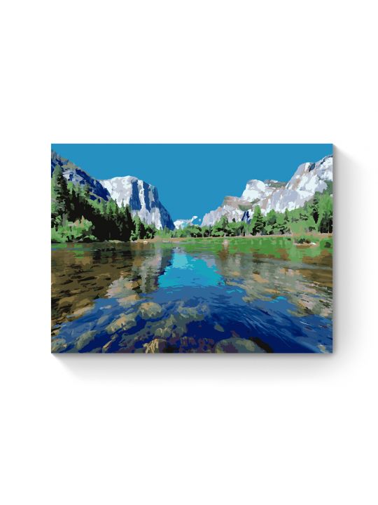 Картина по номерам на подрамнике «Берег озера» 70x50 см