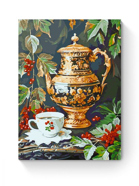 Картина по номерам на подрамнике «Ягодный чай» 70x50 см