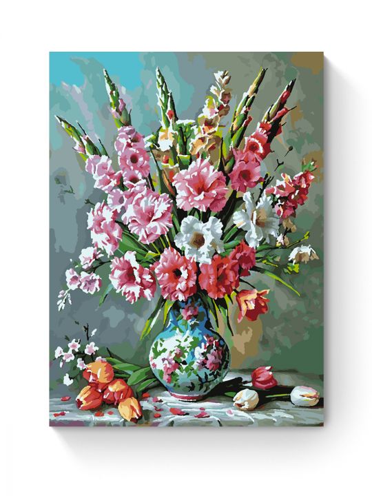 Картина по номерам на подрамнике «Гладиолусы» 70x50 см