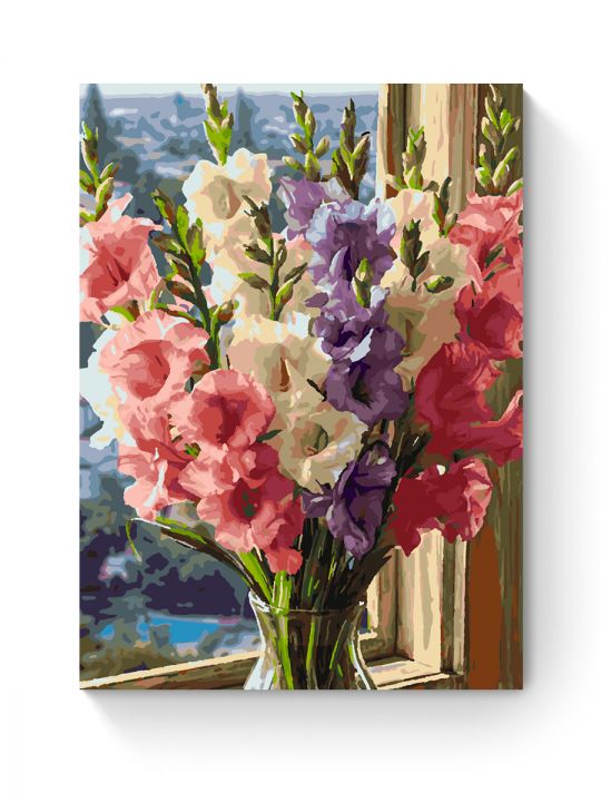 Картина по номерам на подрамнике «Гладиолусы» 70x50 см
