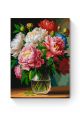 Картина по номерам на подрамнике «Букет пионов» 70x50 см