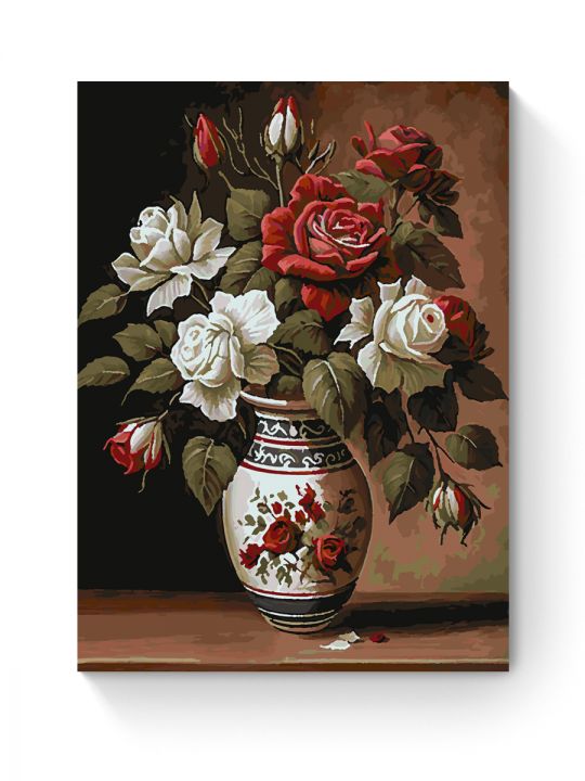 Картина по номерам на подрамнике «Букет роз» 70x50 см Картина по номерам на подрамнике «Букет роз» 70x50 см