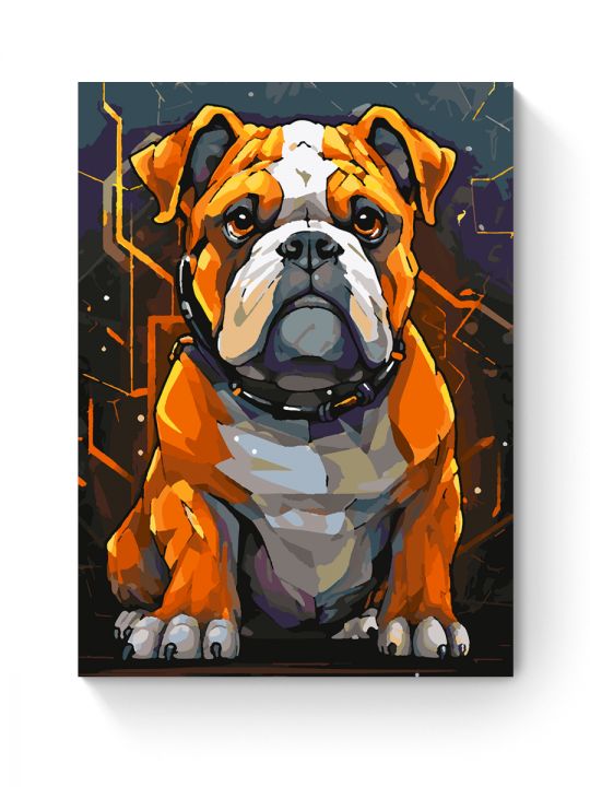 Картина по номерам на подрамнике «Бульдог» 70x50 см Картина по номерам на подрамнике «Бульдог» 70x50 см