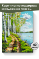 Картина по номерам на подрамнике «Березы у воды» 70x50 см