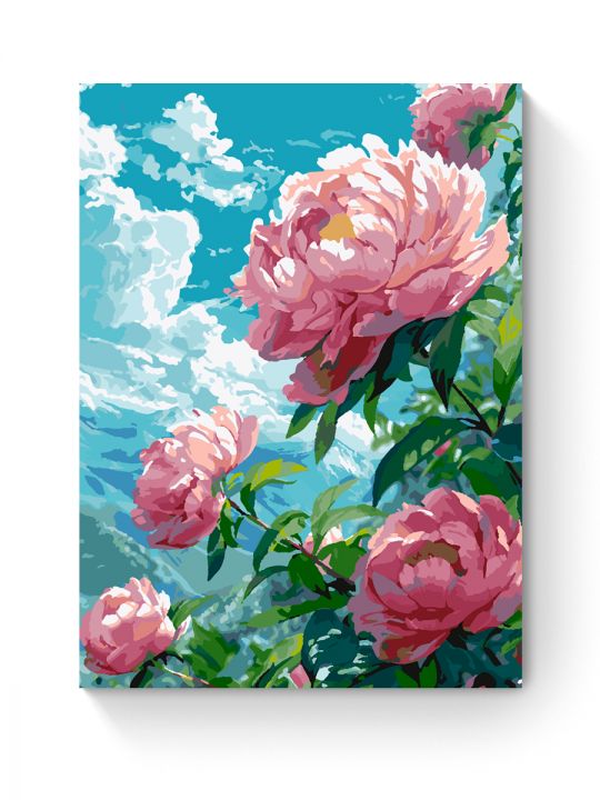 Картина по номерам на подрамнике «Розовые пионы» 70x50 см Картина по номерам на подрамнике «Розовые пионы» 70x50 см