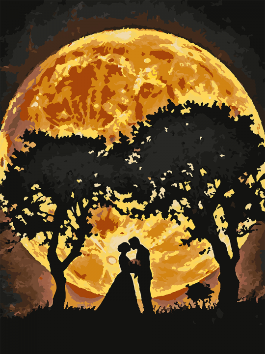 Картина по номерам без подрамника «Влюбленные» 70x50 см Картина по номерам без подрамника «Влюбленные» 70x50 см