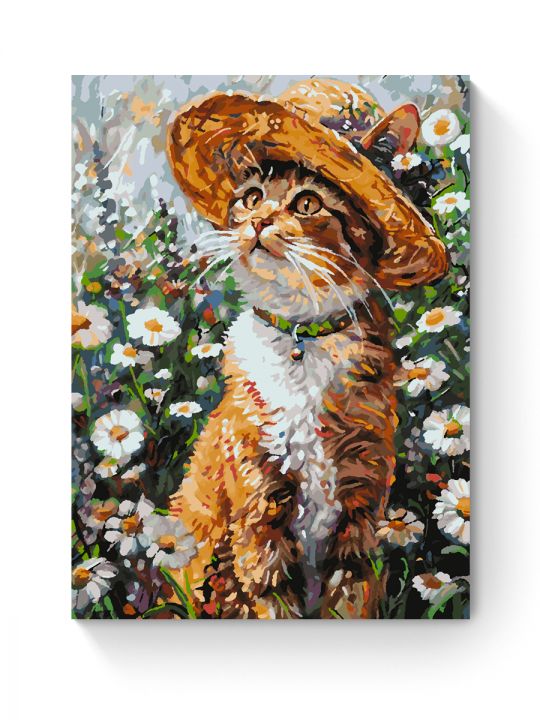 Картина по номерам на подрамнике «Кот художник» 70x50 см