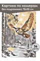 Картина по номерам без подрамника «Летящая сова» 70x50 см