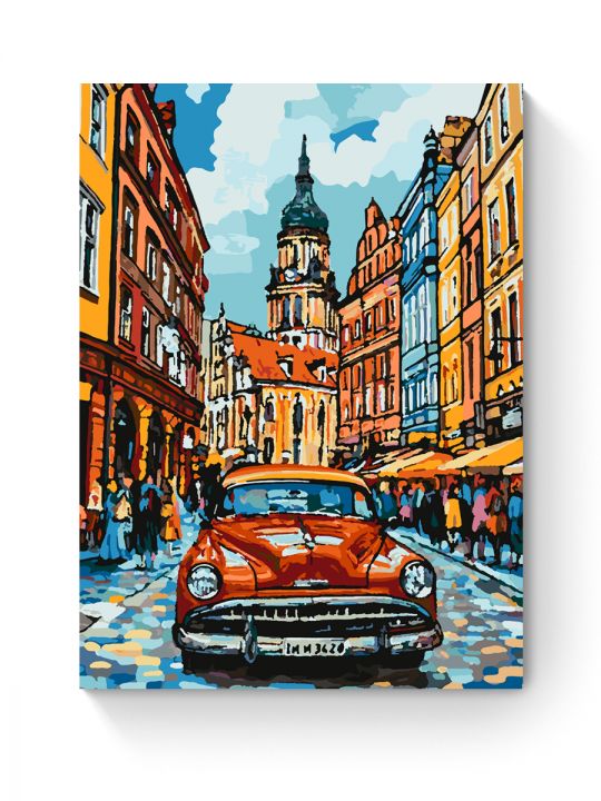 Картина по номерам на подрамнике «Ретро-авто» 70x50 см