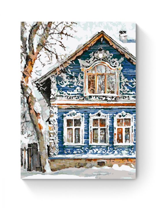 Картина по номерам на подрамнике «Русский дом» 35x25 см