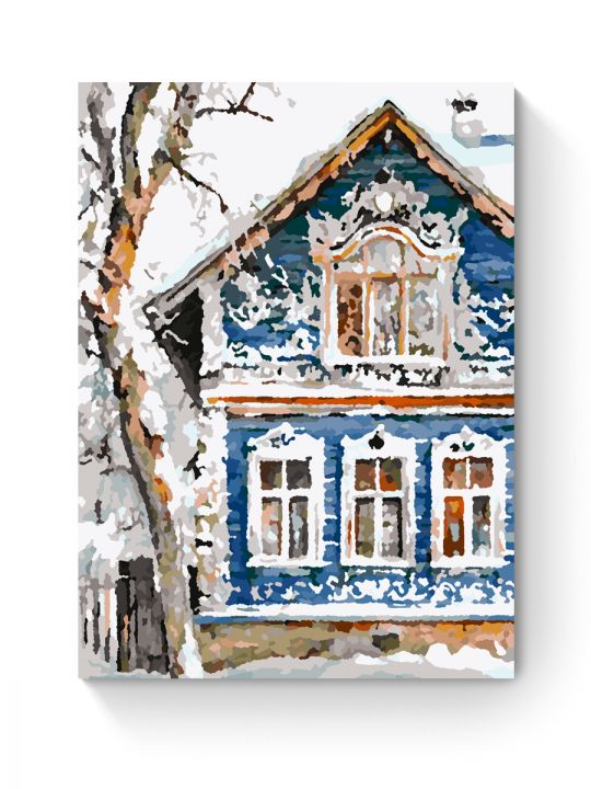 Картина по номерам на подрамнике «Русский дом» 25x20 см