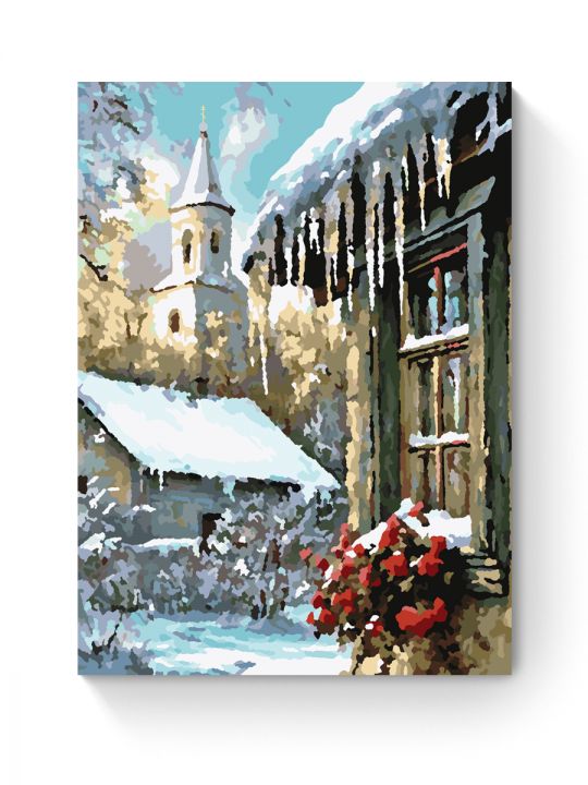 Картина по номерам на подрамнике «Первая капель» 25x20 см