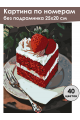 Картина по номерам без подрамника «Кусочек торта» 25x20 см