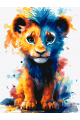 Картина по номерам без подрамника «Львёнок» 25x20 см