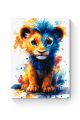 Картина по номерам на подрамнике «Львёнок» 35x25 см