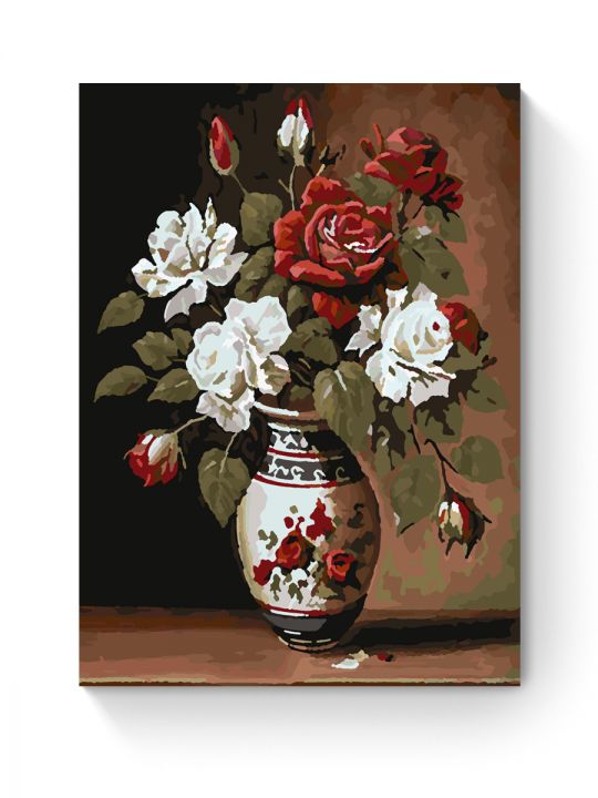 Картина по номерам на подрамнике «Букет роз» 25x20 см Картина по номерам на подрамнике «Букет роз» 25x20 см