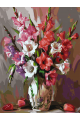 Картина по номерам на подрамнике «Гладиолусы» 70x50 см