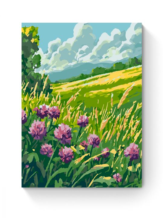 Картина по номерам на подрамнике «Цветы клевера» 25x20 см Картина по номерам на подрамнике «Цветы клевера» 25x20 см