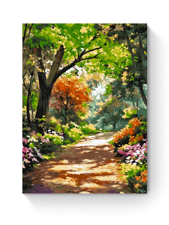 Картина по номерам на подрамнике «Дивный сад» 70x50 см