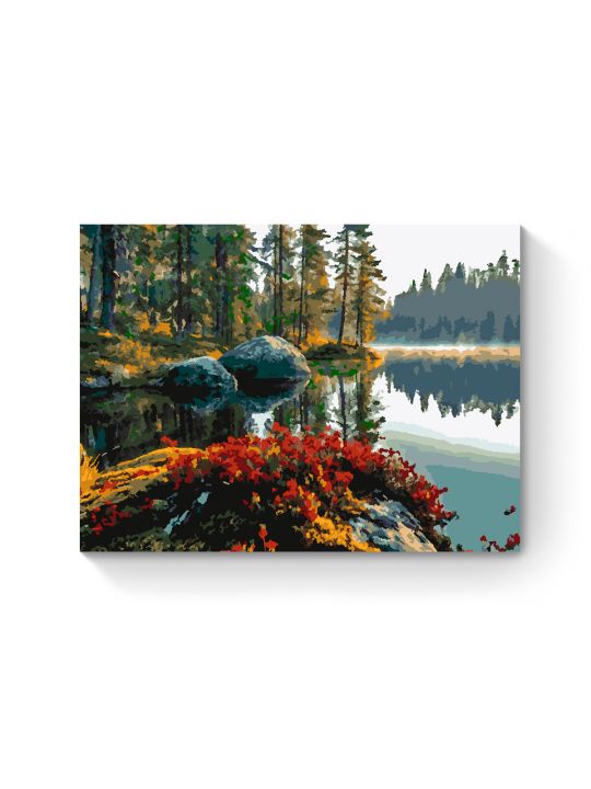 Картина по номерам на подрамнике «Карелия» 70x50 см Картина по номерам на подрамнике «Карелия» 70x50 см